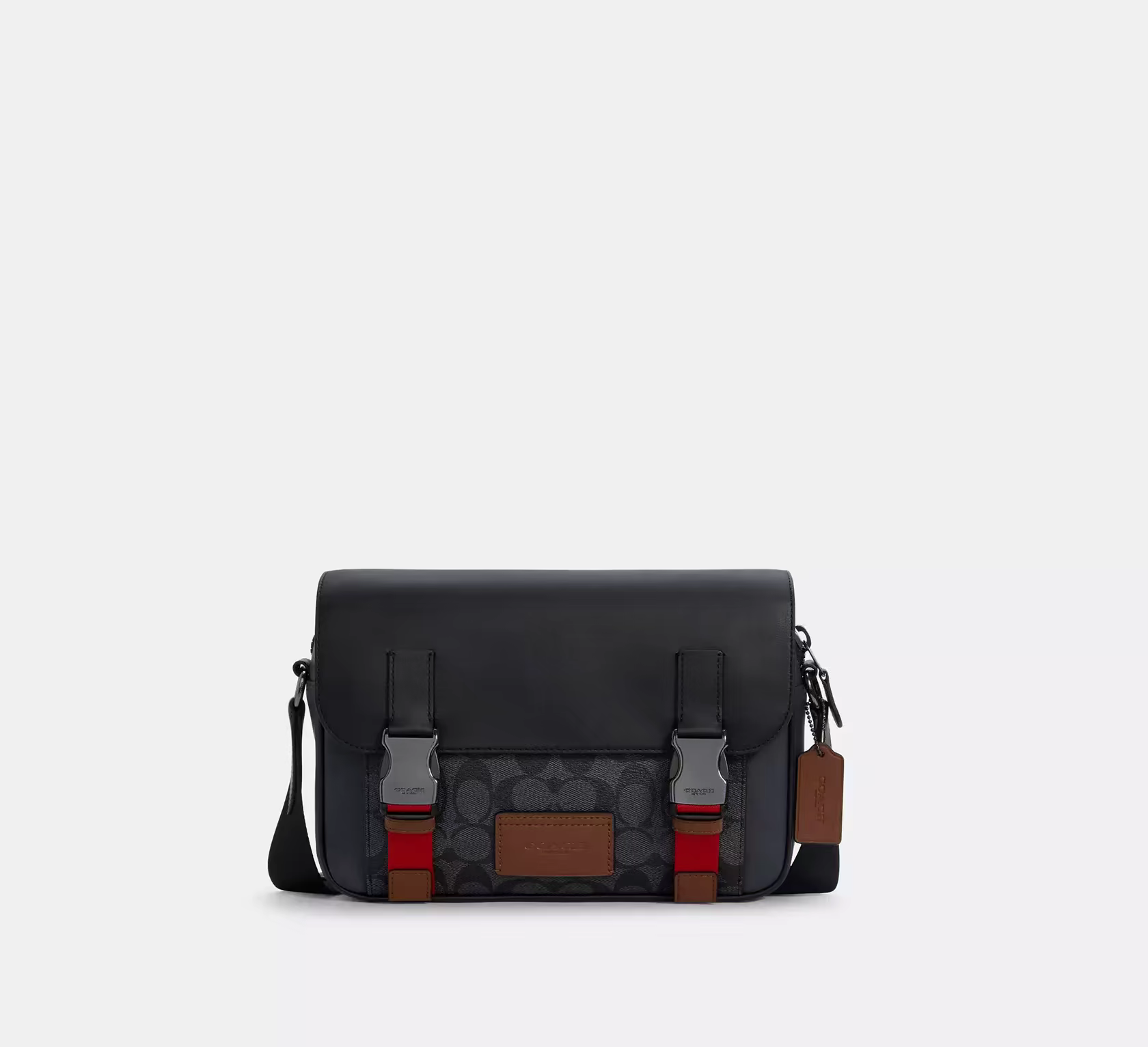 Сумка Coach Track Crossbody In Colorblock - Charcoal/Midnight Multi