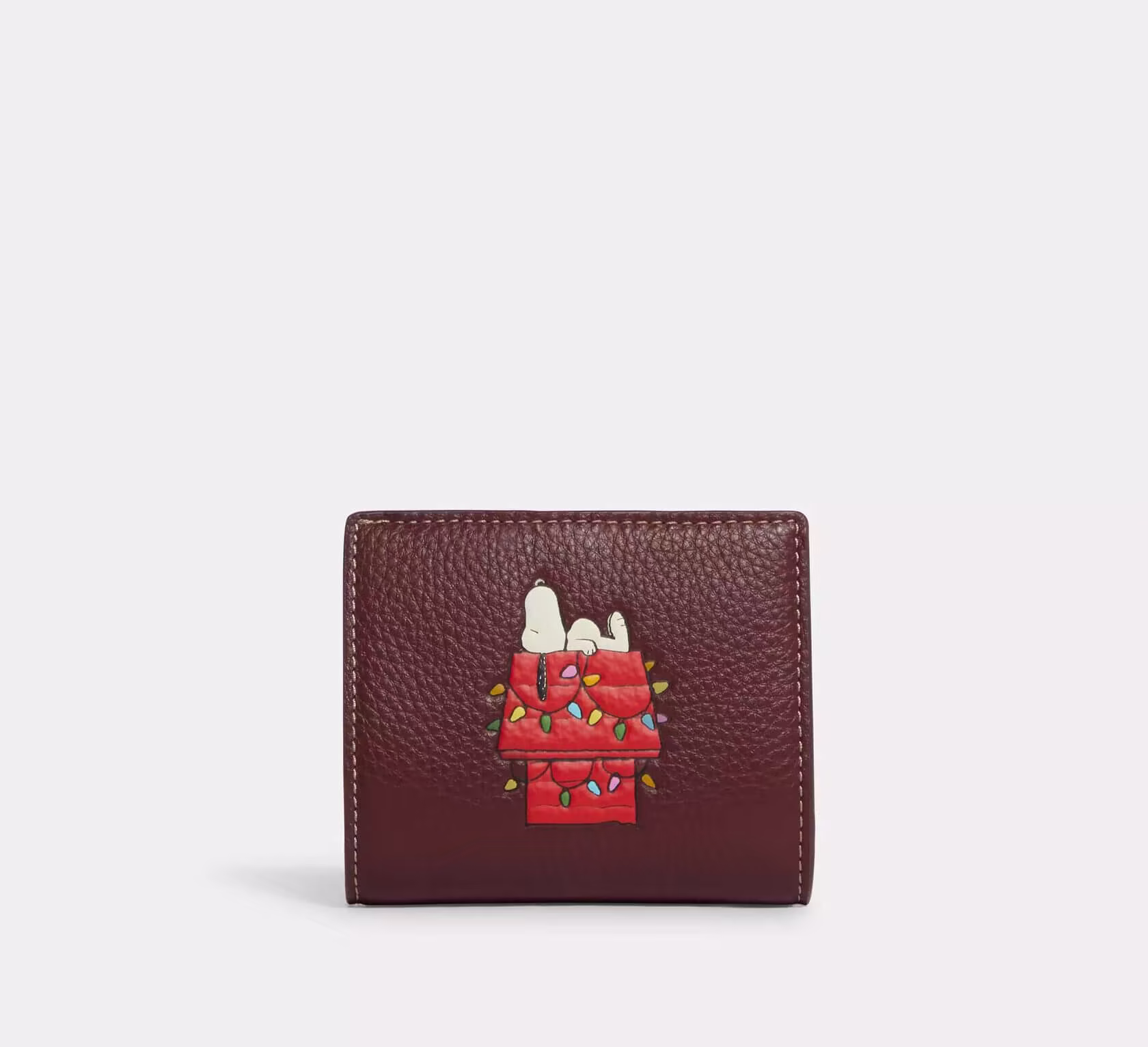 Wallet X Peanuts Snap Button Wallet With Snoopy Lights Pattern